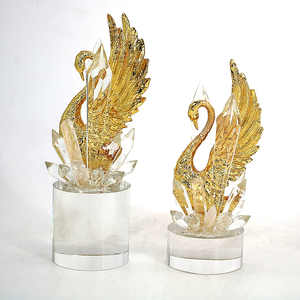 

Украшение в виде лебедя из кристаллов, украшение для дома, центральный стол, подарок