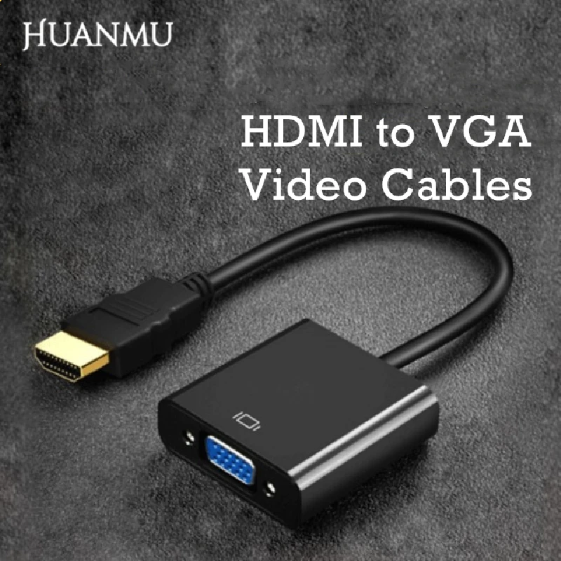HDM совместимый с VGA адаптер HDMI кабель 1080P цифро аналоговый аудио конвертер для ПК
