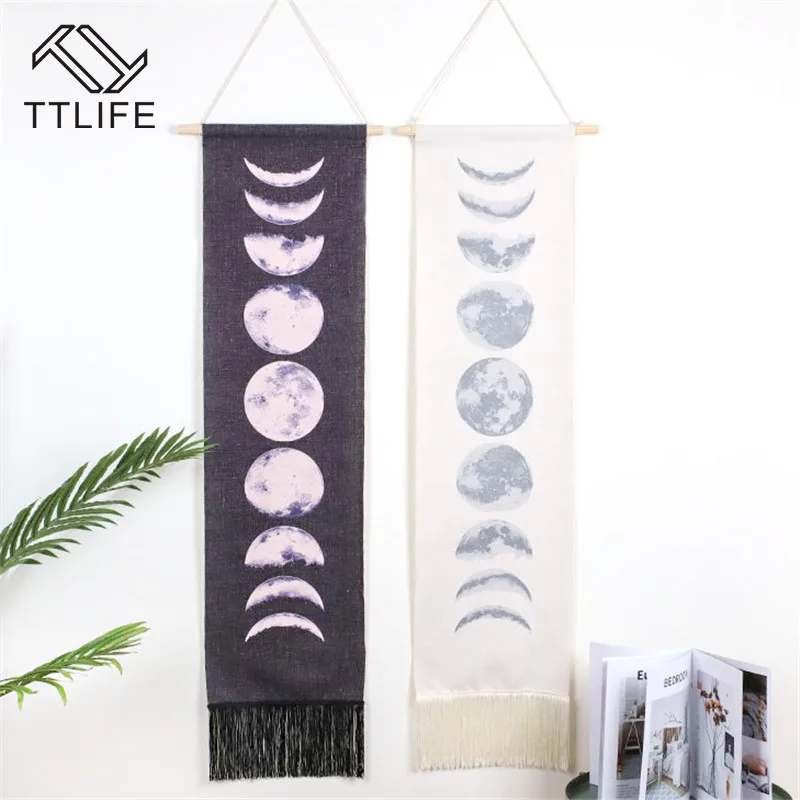 Best Selling 2019 Products Home Decor Tapestry Hanging Tapestries Nine Phases The Full Growth Moon Cycle Support Dropshipping | Дом и сад