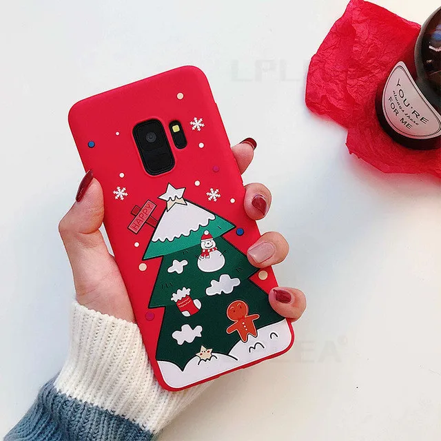Figure 2 Одежда для сна из хлопка с рождественскими рисунками чехол для samsung Galaxy A50 A70 S8 S9 плюс S10 Note 8, 9, 10, плюс A10 A20 A30 A40 Санта Клаус Мягкая обложка - Цвет: Figure 2