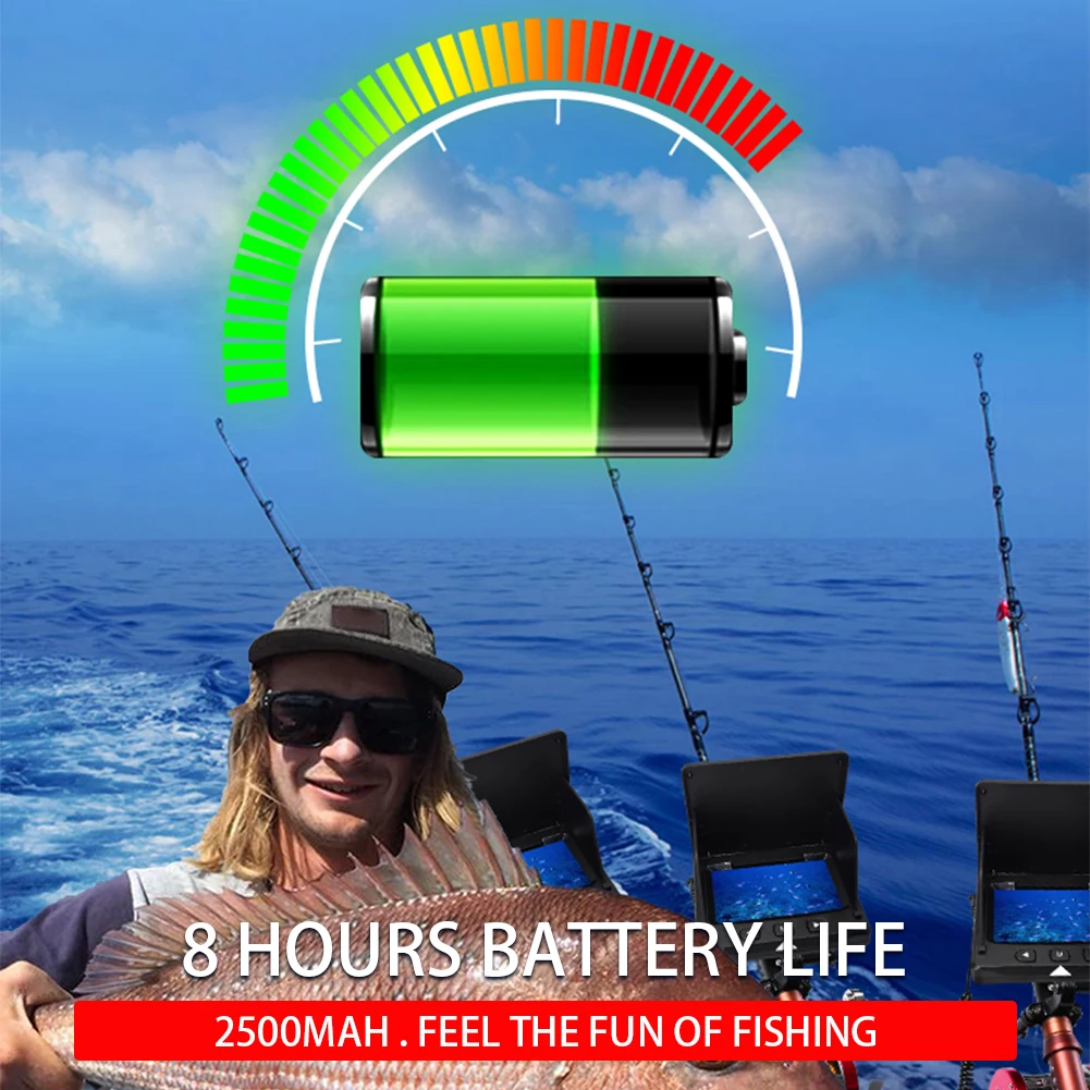 Цена Подводная рыболовная камера с монитором 4,3 дюйма, 30 м, 195 ТВЛ, °