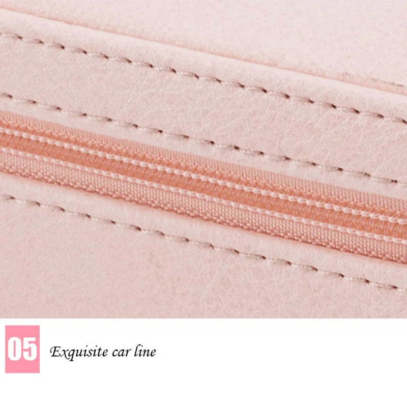 Простая коробка для хранения серег и дисков из искусственной кожи подвижная