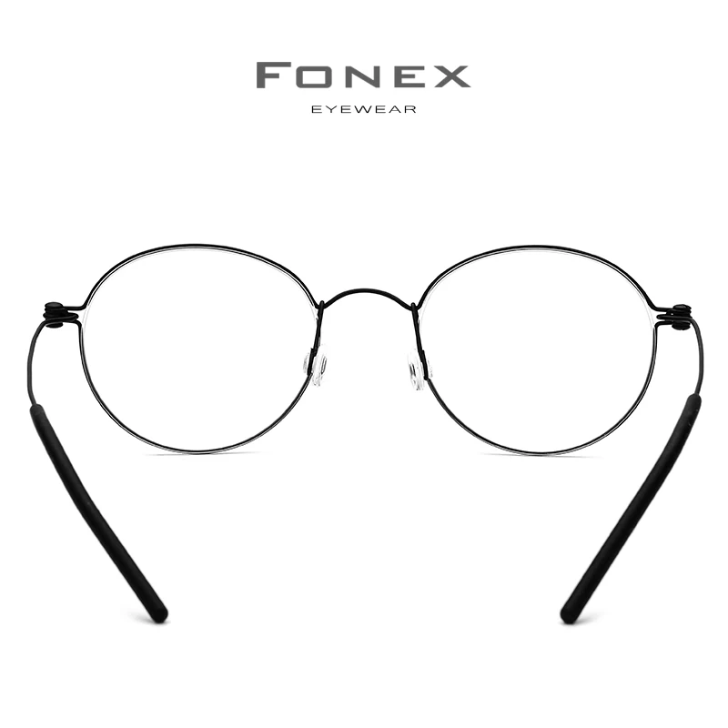 FONEX B титановая оправа для очков, женские очки по рецепту, мужские новые корейские оптические оправы для близорукости, Безвинтовые очки 7510
