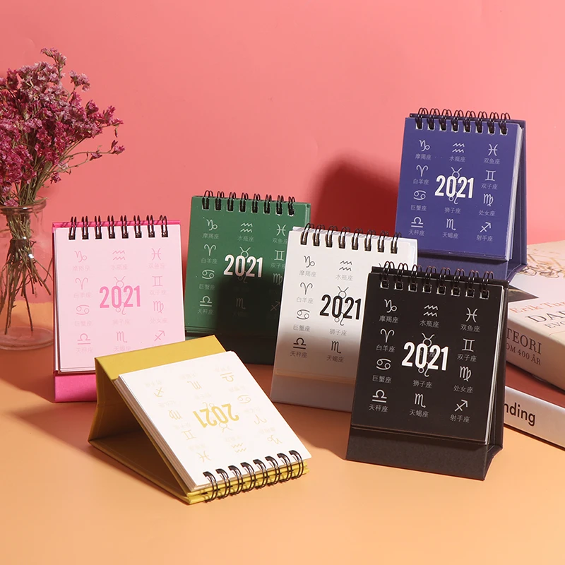 

2021 Mini Desk Calendar DIY Portable Desk Calendars Daily Schedule Planner July 2020 - December 2021