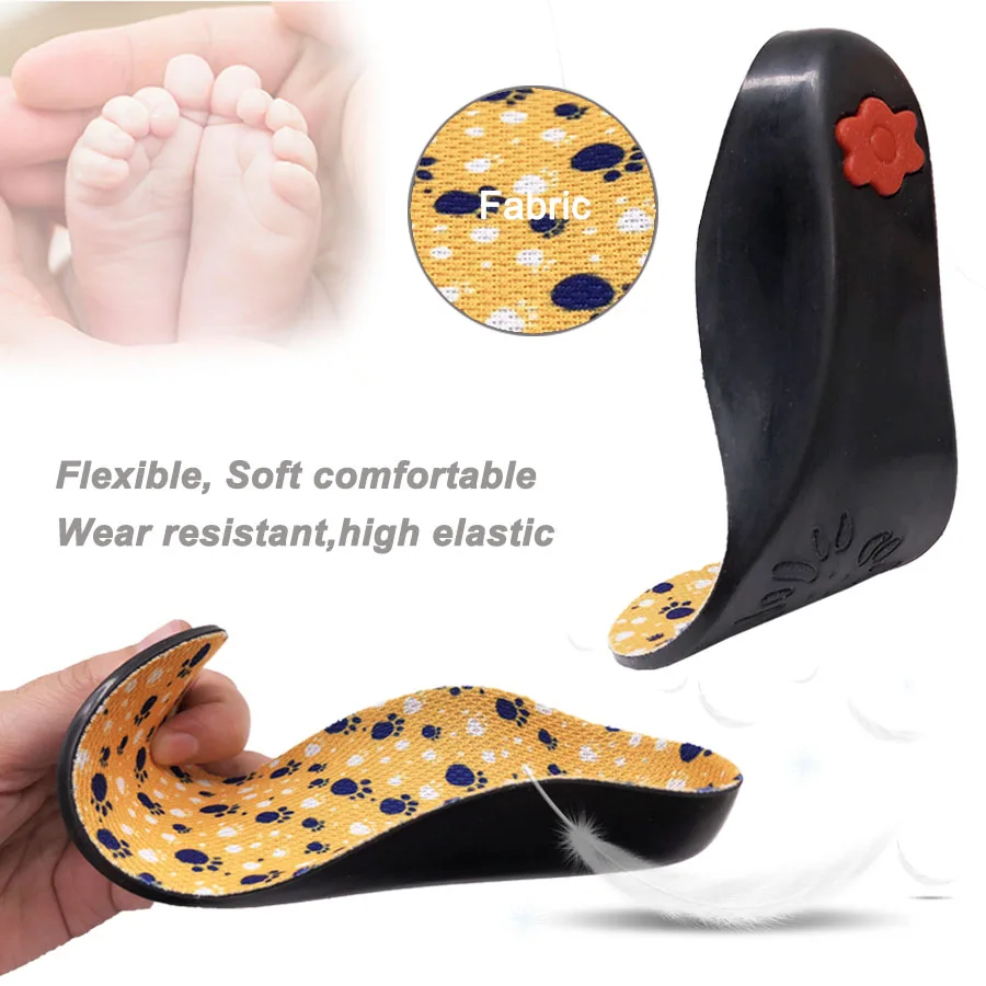 Orthopedic Insoles For Children Kids Arch Support Insoles Flat Foot Flatfoot X/O Leg Orthotic Shoe Heel Pad Inserts shoe sole