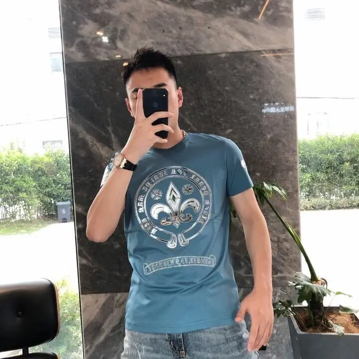 

New 2021 new hot Diamond Men's summer t-shirt men's short sleeve men's shirt