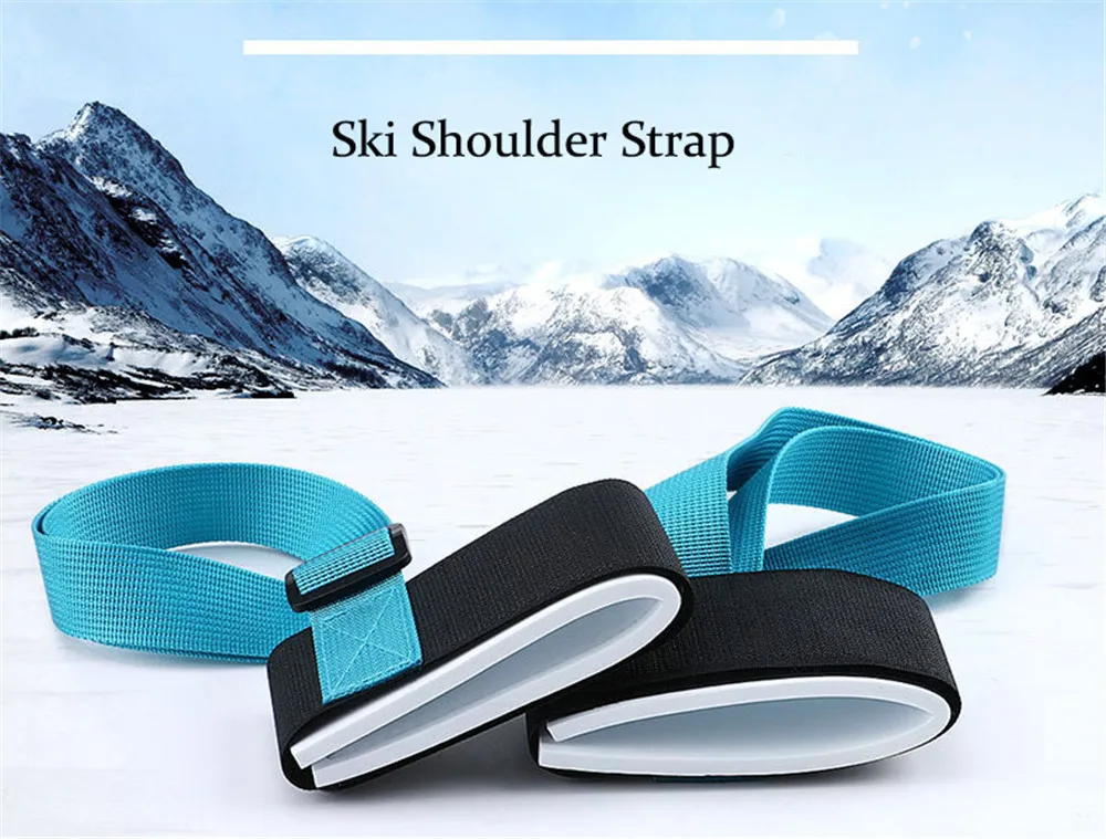 

2020 Nylon Skiing Bags Adjustable Skiing Shoulder Hand Carrier Lash Handle Straps Porter Hook Loop Protecting For Ski Snowboard