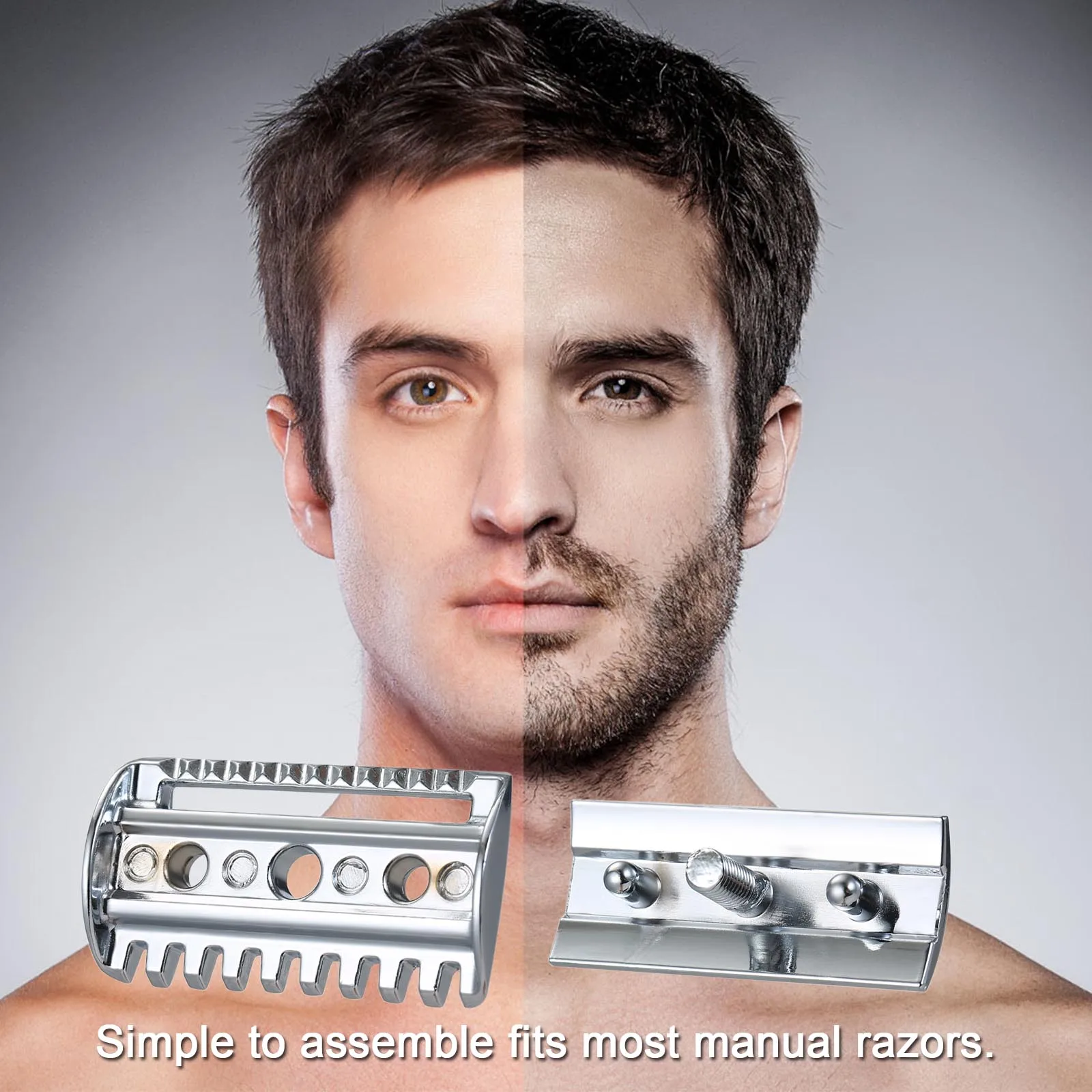 1pcs Traditional Replacement Safety Razor Head Double Edge Shaving Open Comb Barber Tools | Красота и здоровье