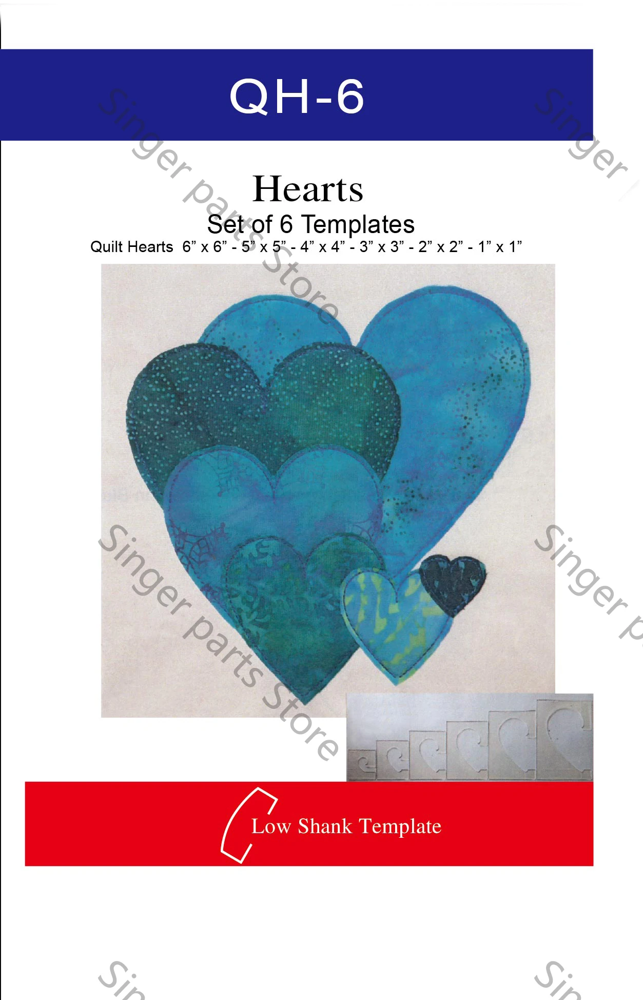 Строечная линейка для лоскутного шитья бытовой швейной машины с низким