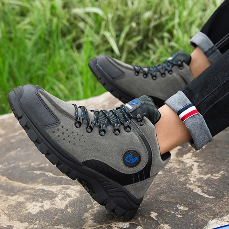 Высококачественная кожаная походная обувь для мужчин водонепроницаемые теплые