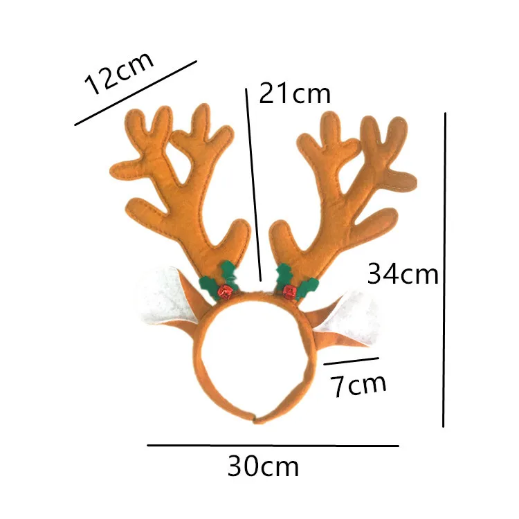 

Party Elk Antlers Hairband Hair Hoop Red Brown Festival Headband Hair Acceossry Christmas