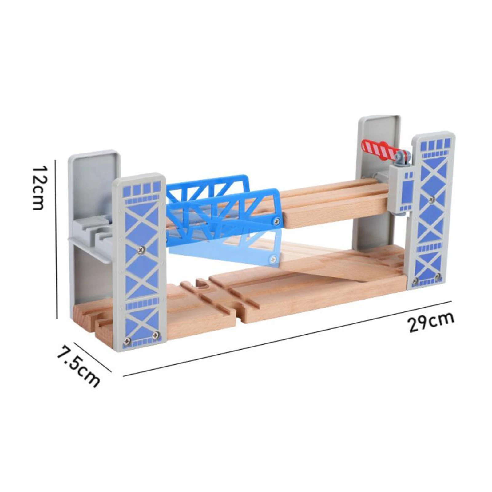 

Wooden Train Track Set - Train Track Bridge Expansion Compatible with All Major Brands Wooden Railway System Track Toys