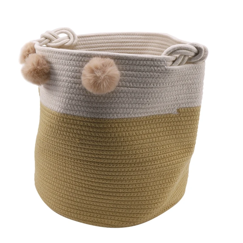 Плетеная корзина для белья скандинавский хлопок детская игрушка грязная одежда