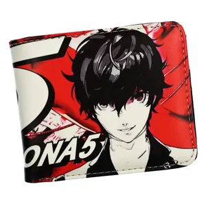 Кошелек Persona 5, мужской короткий кошелек, модные дизайнерские кошельки для мальчиков с карманом для монет