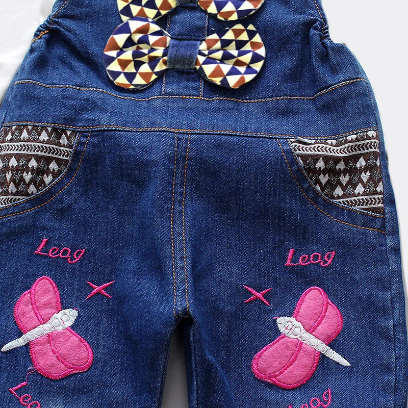 IENENS/для малышей Для детей девочек г. Длинные джинсовые комбинезоны для маленьких