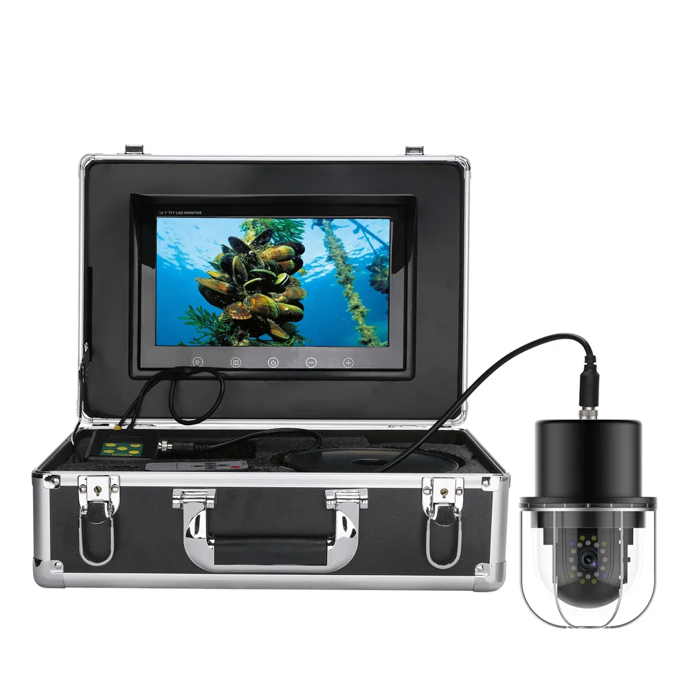 

800TVL Fish Finder Underwater Fishing Camera Double Lamp 20 LEDs 9" Inch 20M 50M 100M Night Vision 92 Degrees Sea /Ice Camera