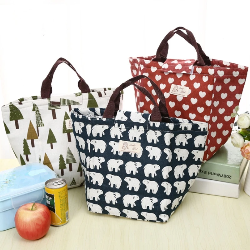 

Female Lunch Food Box Bag Fashion Insulated Thermal Food Picnic Lunch Bags For Women Kids Men Cooler Tote Bag Case