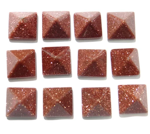 Натуральный камень 14 мм тигровый глаз кварц кристалл бирюза пирамида кабошон