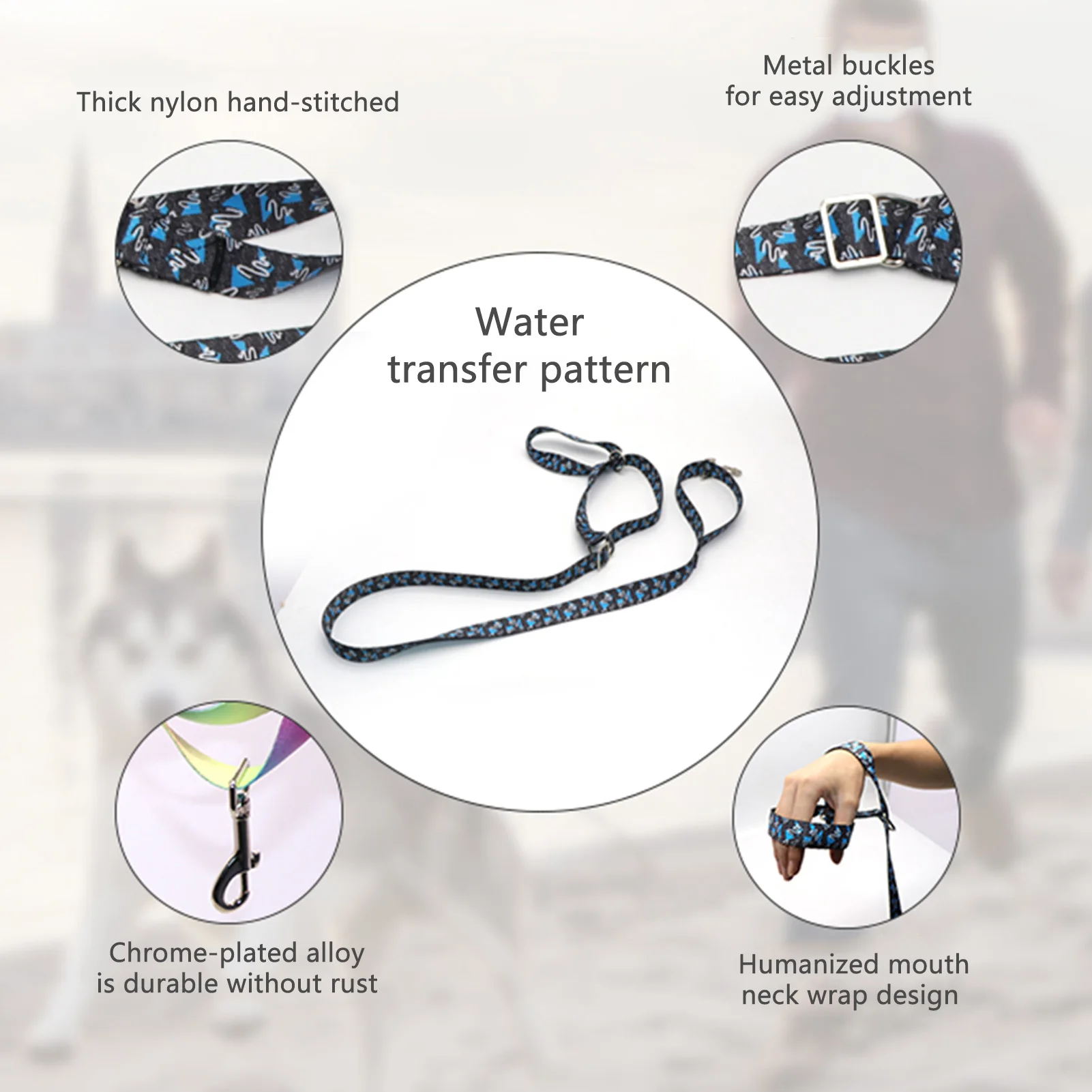 Faddsh теплопередача шаблон собачья веревка Многофункциональный воротник Рот