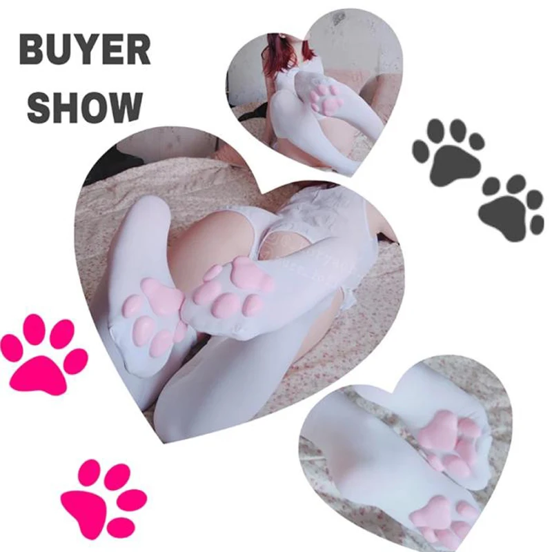 Socks Fashion Stockings Casual Cotton Thigh High Over Knee Sexy Socks Girls Womens Female Cute Soft Cat Paw Cosplay   Q473
