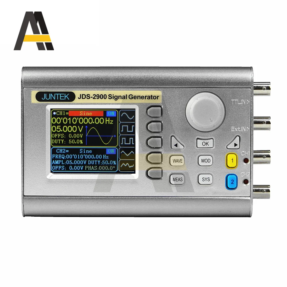 Генератор сигналов DDS Aideepen JDS2900 15-60 МГц цифровое управление Двухканальный