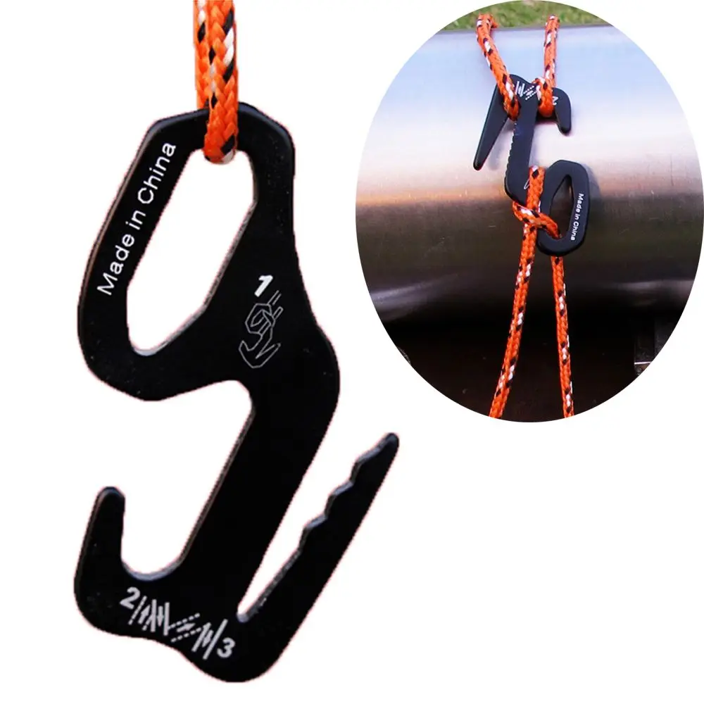 4 шт. Матовый Черный алюминиевый сплав 9 форма веревка Пряжка ветровая