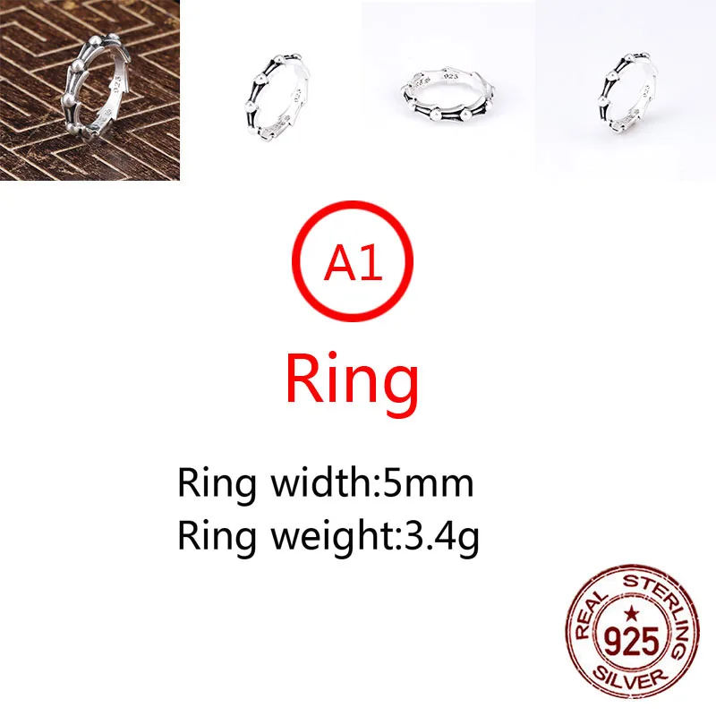 

A1-100% s925 sterling silver ring jewelry punk cross letter style personality thin wave ring retro couple shape 2020 new hot