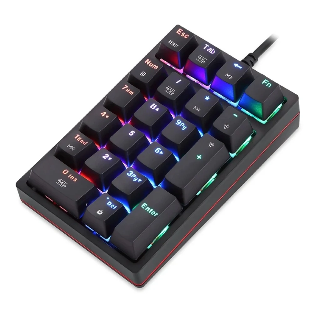 Механическая Проводная клавиатура K24 со светодиодный Ной RGB-подсветкой USB 21