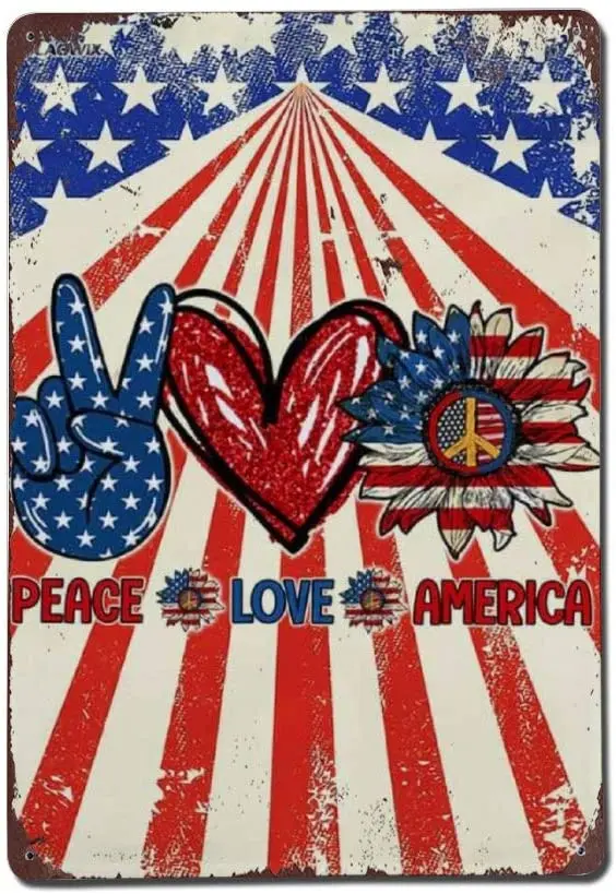 

Металлический жестяной знак DONL9BAUER, декор для стен в стиле хиппи, американский дух, алюминиевый знак, настенный знак для творчества, знак для ...