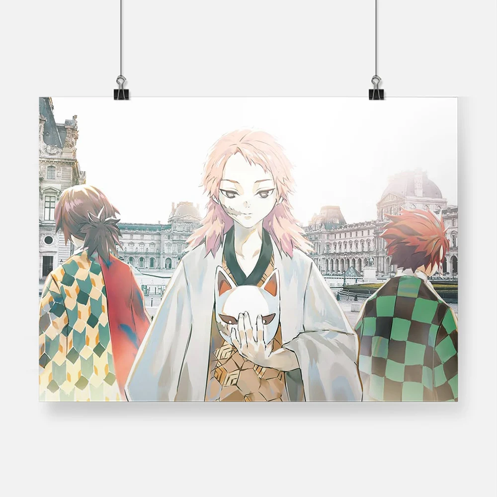 

Sabito Tanjiro Giyu Kimetsu No Yaiba Anime Decoration Prints Canvas Home Decor Dorm Living Room Bedroom Poster Painting Wall Art