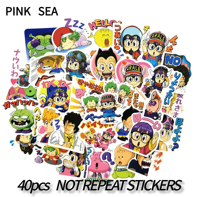 10/20/40 шт./компл. милые Мультяшные креативные наклейки с надписью Dr. Slump для гитары