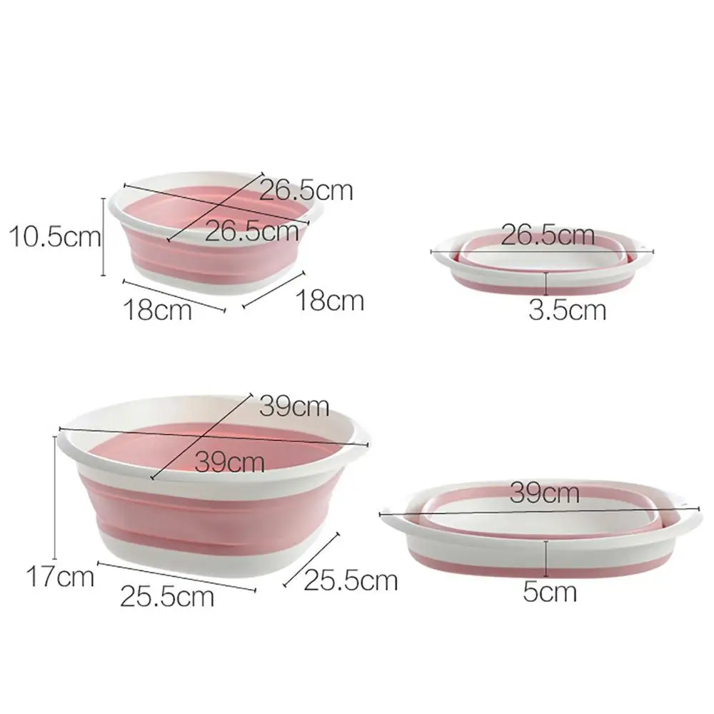 

Household Folding Wash Basin Portable Sink Foot Bucket Washbasin Plastic Foldable Foot Basin Travel Outdoor Camp Basins