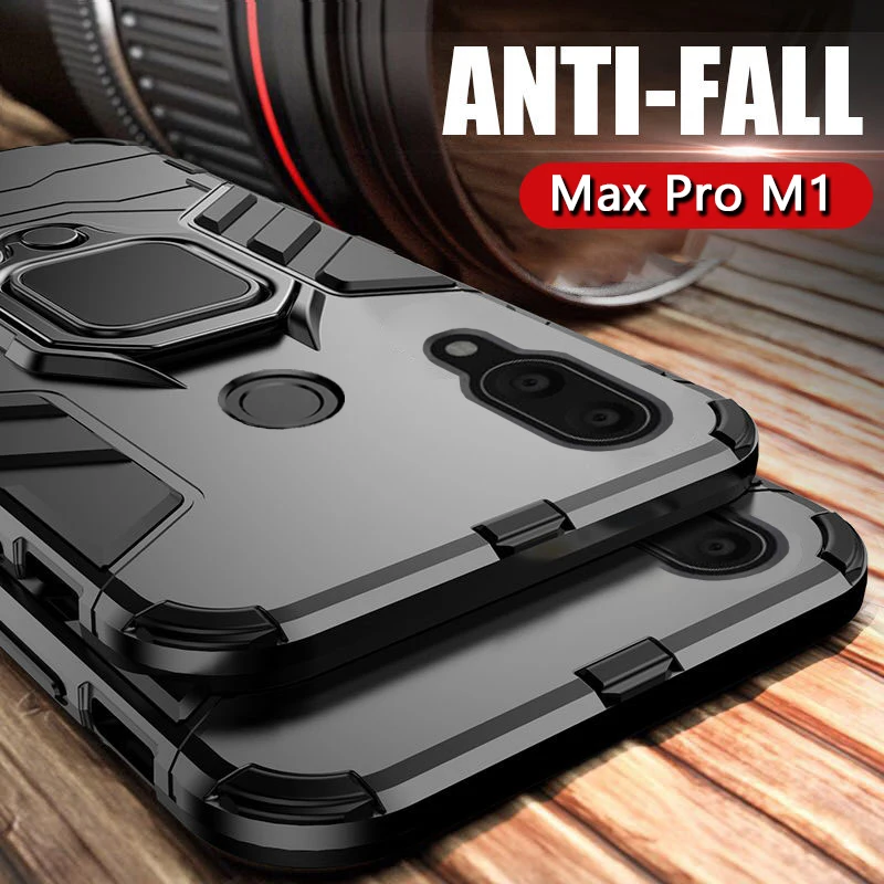 Противоударный чехол-броня для Asus Zenfone Max Pro M1 ZB601KL ZB602KL чехлы робота с кольцом