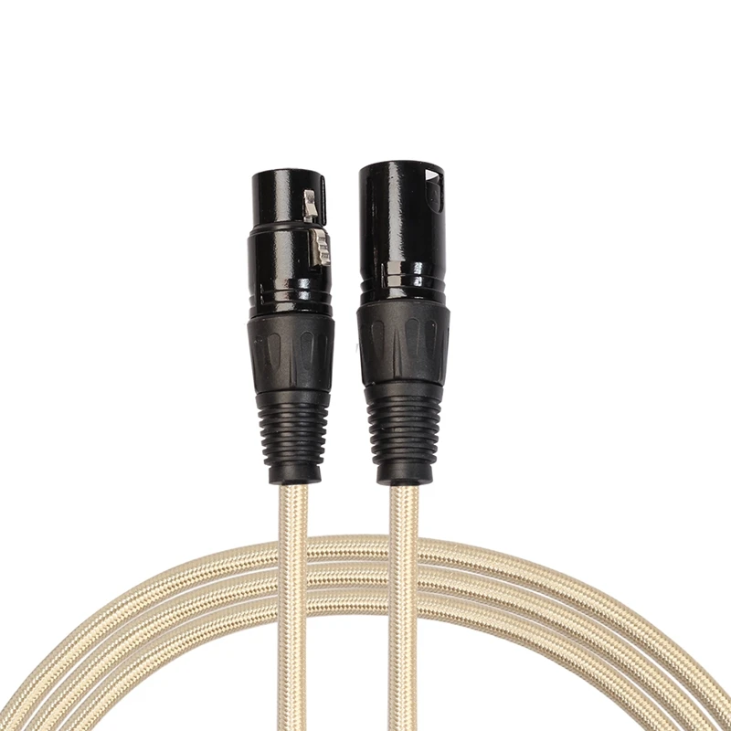 Нейлоновый плетеный кабель XLR Штекерный к женскому M/F 3Pin Jack удлинитель для