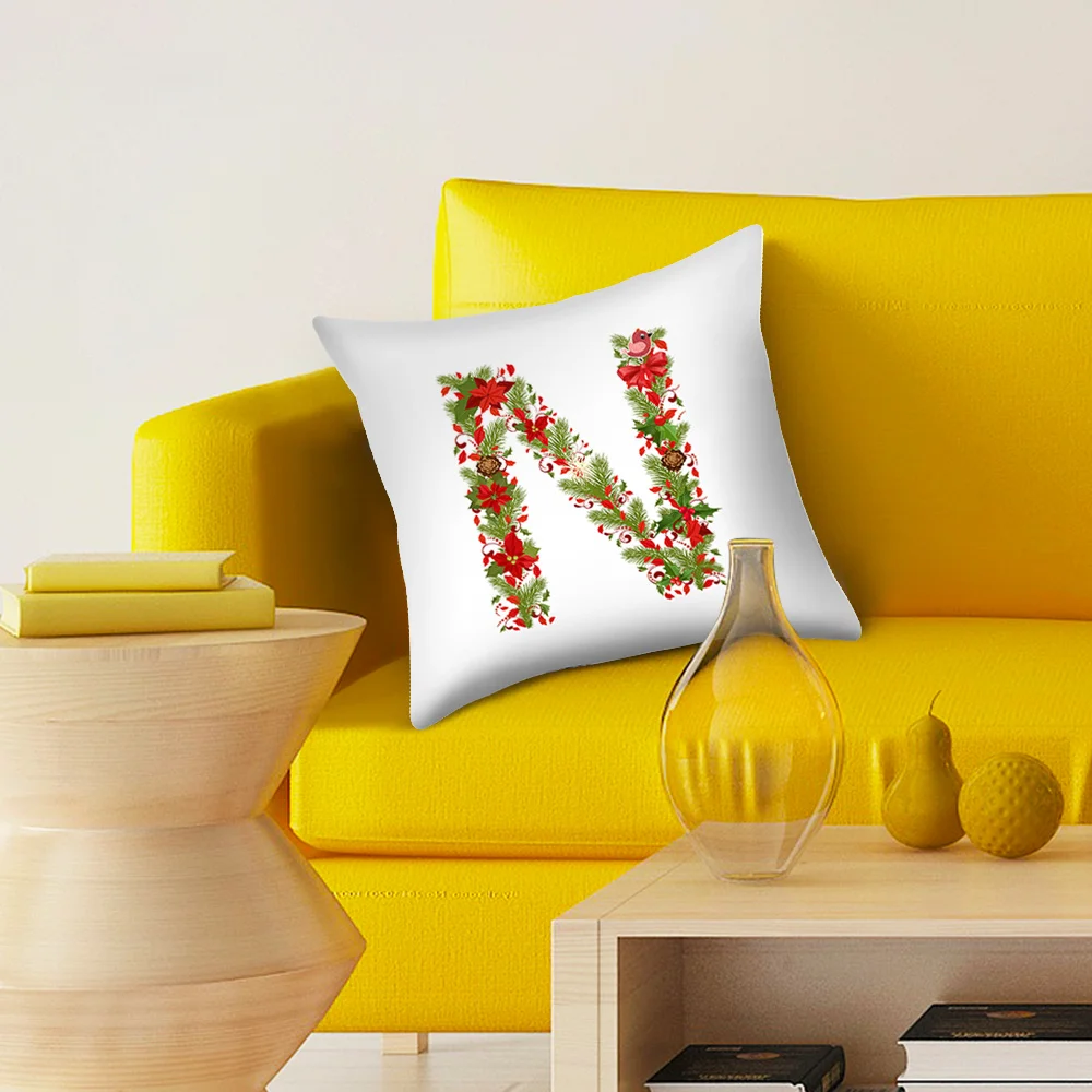 Рождественский чехол для подушки из хлопка и льна с блестками удобный дивана