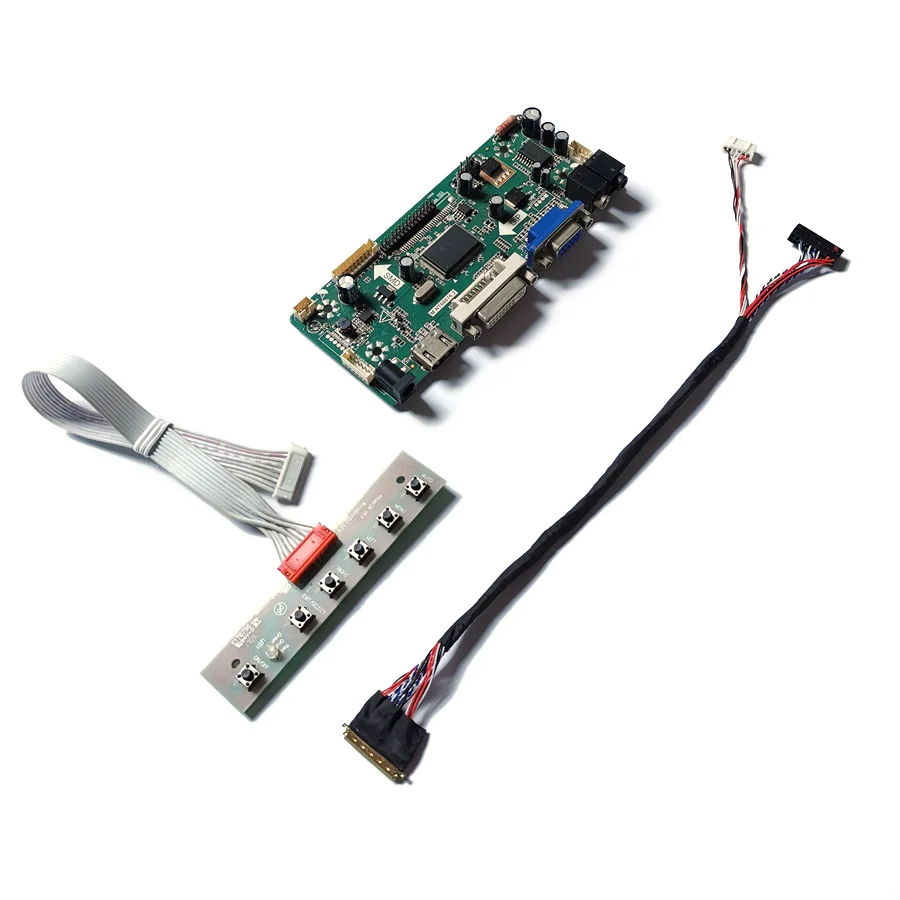 

Комплект платы контроллера дисплея для HB140WX1/HB140WXA/HT140WXB/NT140WHM 1366 светодиодный 768 LED 60Hz screen LVDS VGA + DVI 40-Pin M.NT68676