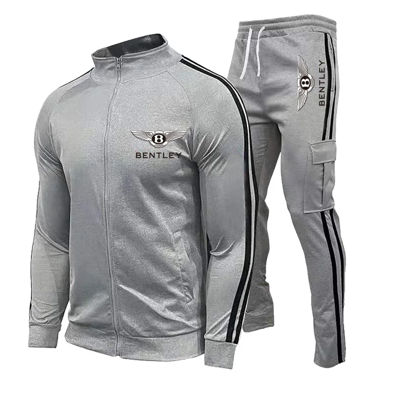 

2021 new high-quality clothing sportswear autumn and winter new men's jacket suits fashion casual zipper lapel shirt suit pants