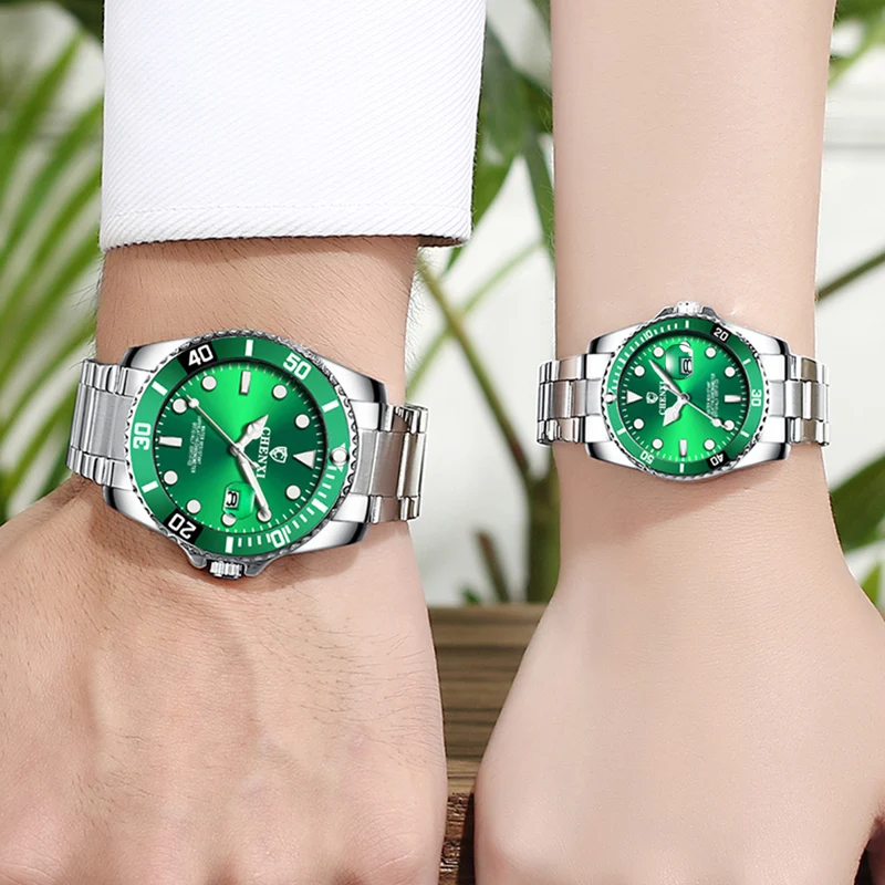 CHENXI Fashion Couple Watches Men And Women Silver Stainless Steel Fashion Casual Ladies Watch Waterproof Quartz Watch For Men