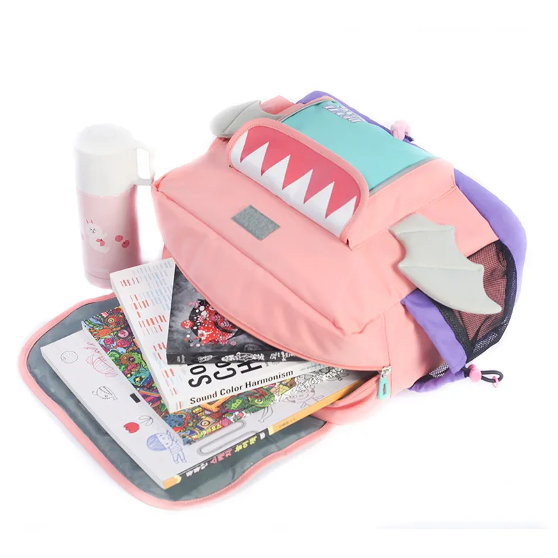 Детский рюкзак школьный с трехмерным принтом в виде маленького дьявола