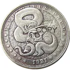 US Hobo 1921 Morgan Dollar Череп Зомби Скелетон посеребренные копии монет типа 82