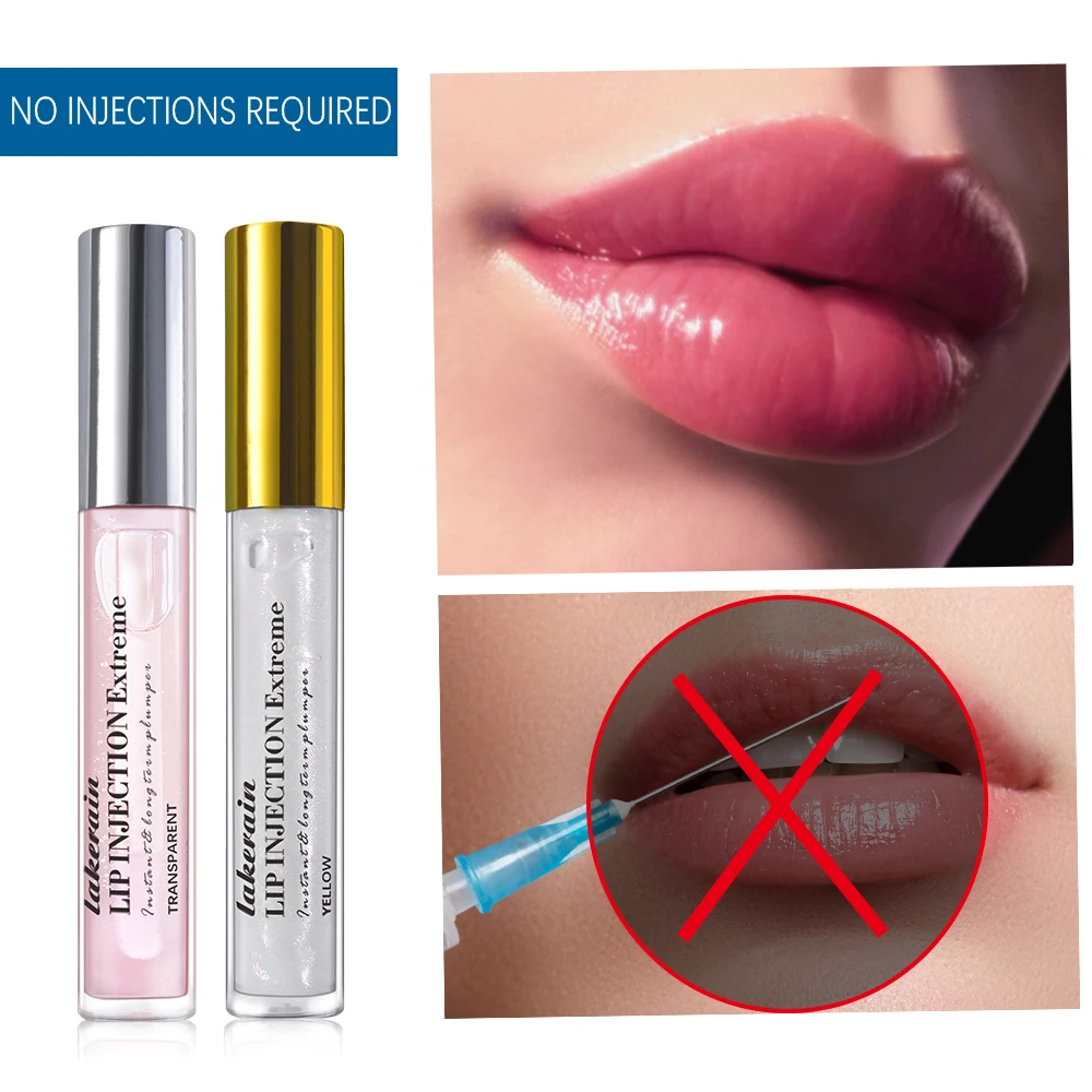 

1PC Lip Plumper Volume Lip Gloss Long Lasting Sexy Big Lips Pump Transparent Waterproof Volume Lip Clear Lipgloss For Makeups