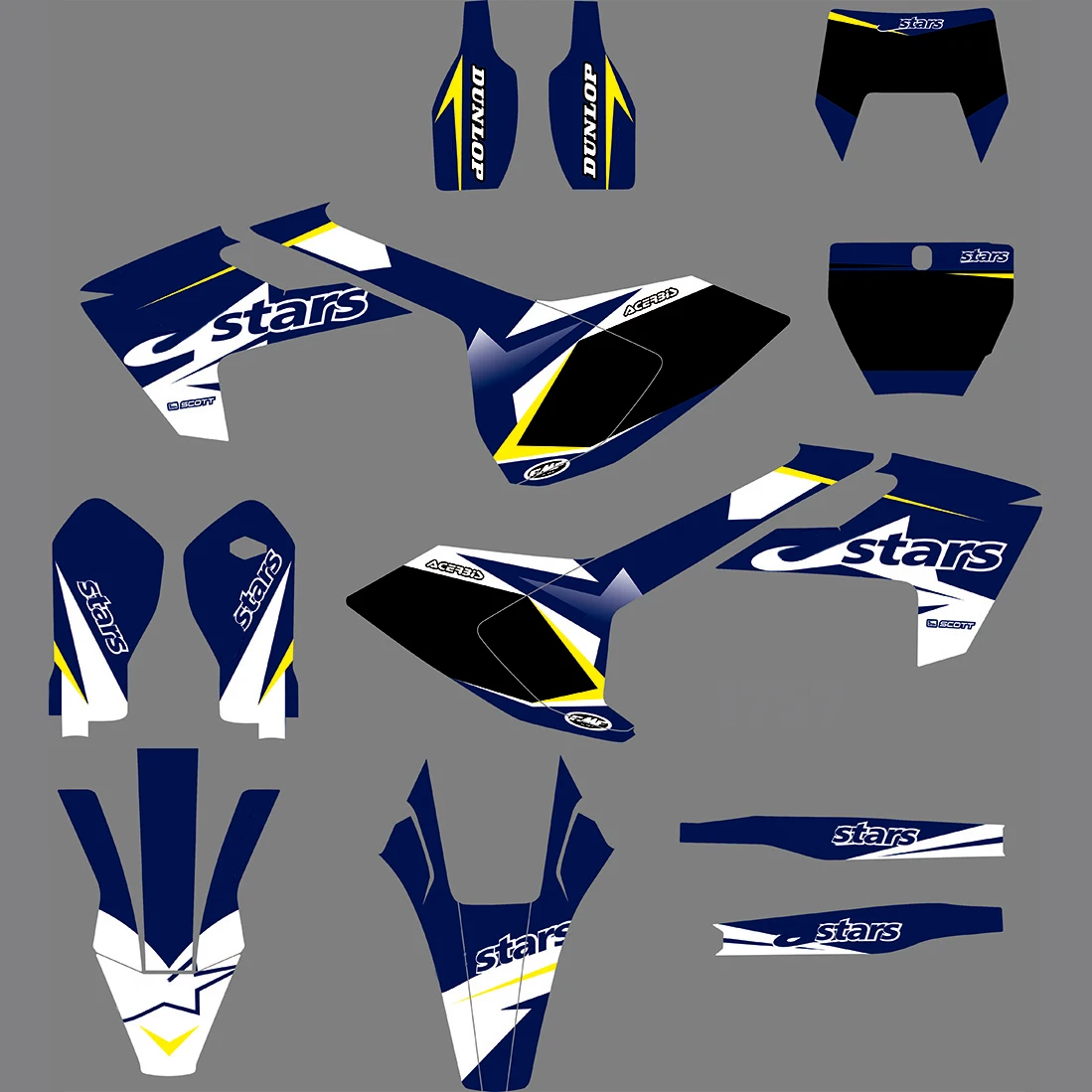 

3M Fairing Decal Sticker for Husqvarna 125 250 350 450 TC FC TX FX FS 2016 2017 2018 / TE FE 2017 2018 2019