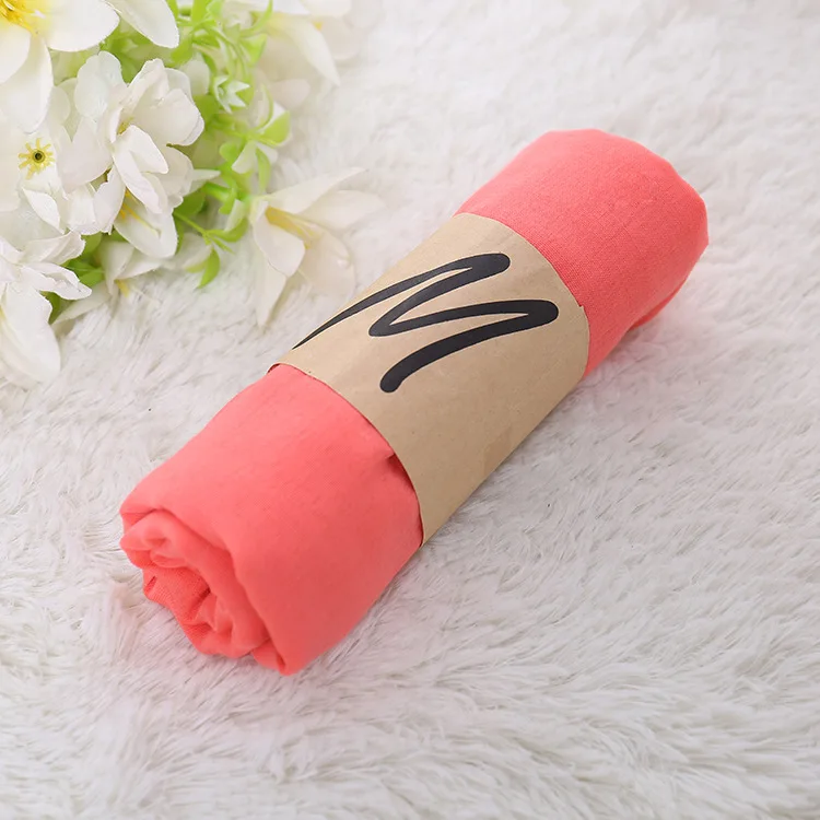 2019 женский хлопковый однотонный шарф летняя Пашмина шали и палантины мягкий