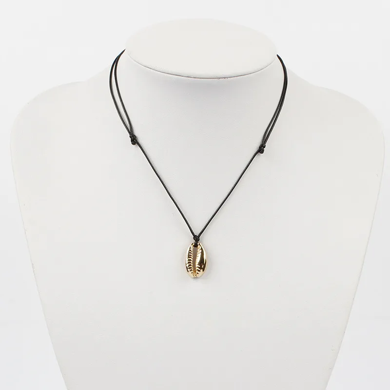 Простой цепочка веревка ручной работы ожерелье для женщин модные золотые Цвет