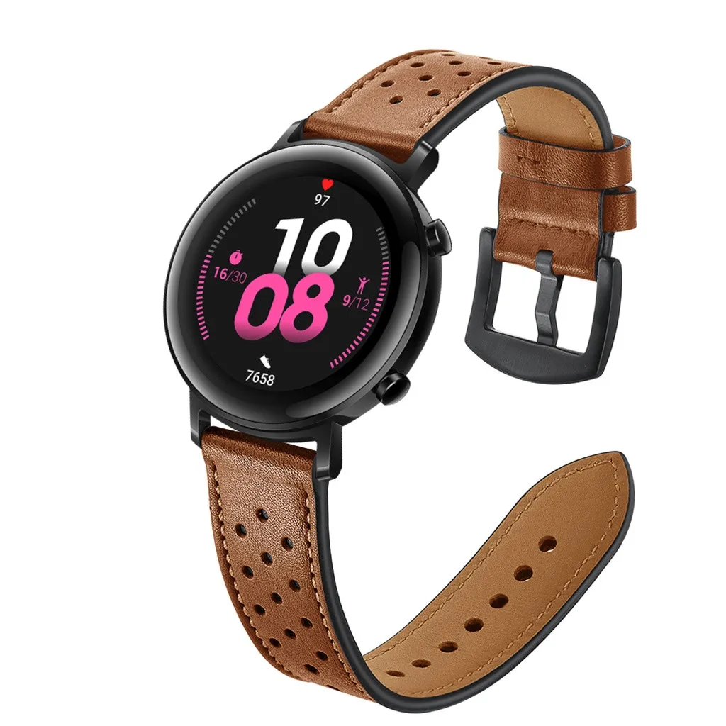 Ремешок на запястье для Huawei GT2 Watch 42 мм сменный кожаный спортивный браслет с