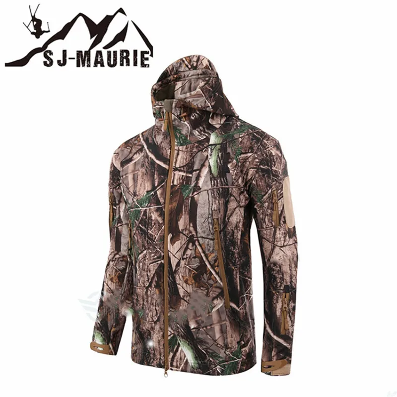 Уличная камуфляжная Водонепроницаемая флисовая ветрозащитная тактическая