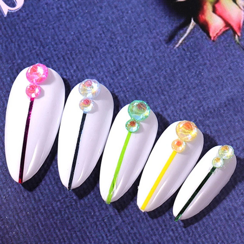 Смешанный размер SS6-SS20 светящийся хрустальный дизайн ногтей украшения из страз 3D