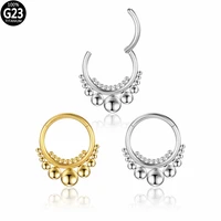 g23 titanium septum rings nose ring daith earrings hoop hinged segment clicker ear cartilage tragus helix lip piercing jewelry