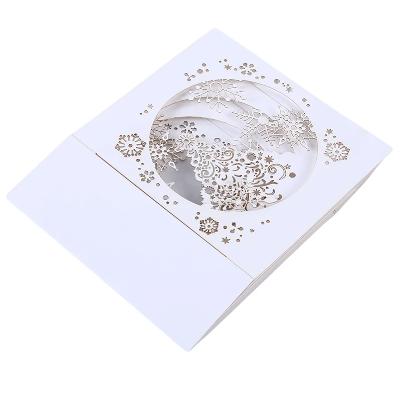 Творческая стерео поздравительная открытка ручной работы Счастливого Рождества