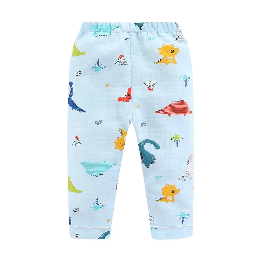 

Mudkingdom Boys Pajamas Set Turn-down Collar Long Sleeve Cartoon Dinosaur Sleepwear